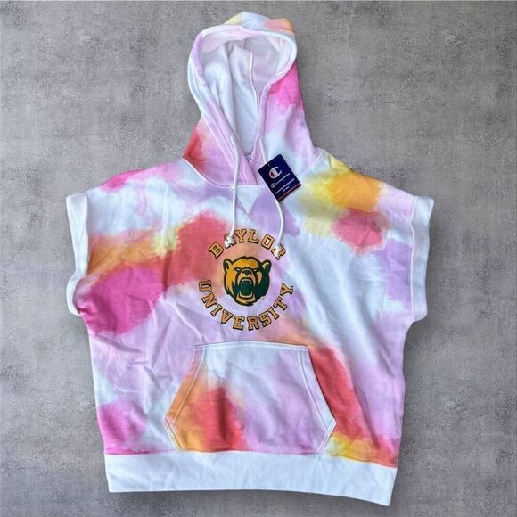 Champion Baylor University Tie-Dye Sleeveless Hoodie Unisex Medium - Picture 1 of 5